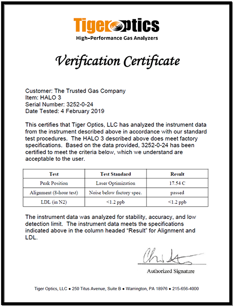 Performance Verification  (年次性能確認サービス)